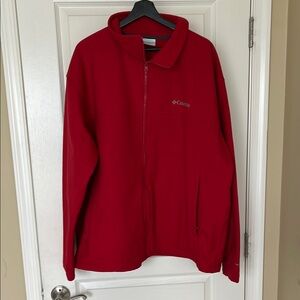 Vibrant Red Fleece Jacket